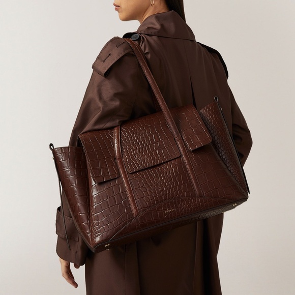 Radley THE CHANCERY - FAUX LARGE FLAPOVER SHOULDER WALNUT - Picture 3 of 10